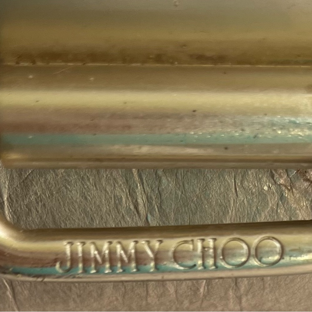 🩷JIMMY CHOO🩷 Gorgeous Authentic Rare Envelop Clutch/Small Bag in Champagne - Picture 9 of 16